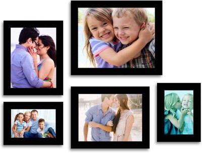 

MakeHomeHappy MDF Photo Frame(Black, 5 Photos)