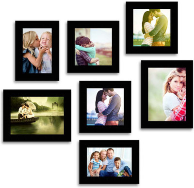 

MakeHomeHappy MDF Photo Frame(Black, 7 Photos)