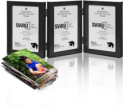 25% OFF on Sviru Glass Photo Frame(Black, 3 Photos)