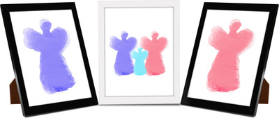 

Tied Ribbons Wood Photo Frame(Multicolor, 3 Photos)