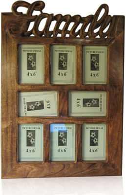 

Zuniq Wood Photo Frame(Brown, 8 Photos)
