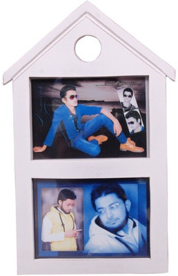 

Onlineshoppee Wood Photo Frame(White, 2 Photos)