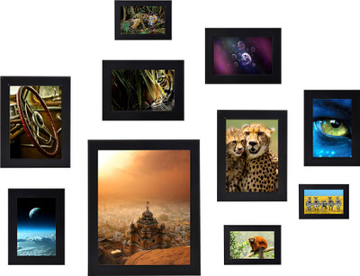 

Swadesi Stuff MDF Photo Frame(Black, 10 Photos)