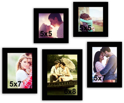 

Make Home Happy MDF Photo Frame(Black, 5 Photos)
