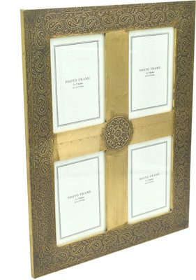 Parikhya MDF Photo Frame(Gold, 4 Photos)