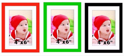 

Creative Arts n Frames Generic Photo Frame(Black, Light Green, Red, 3 Photos)