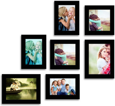 

MakeHomeHappy MDF Photo Frame(Black, 7 Photos)