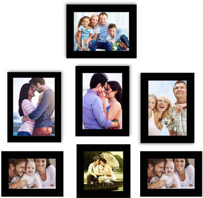 

MakeHomeHappy MDF Photo Frame(Black, 7 Photos)