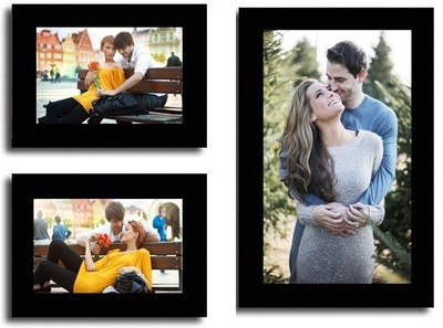 

Swadesi Stuff MDF Photo Frame(Black, 3 Photos)