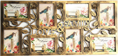 Empreus MDF Photo Frame(Gold, 8 Photos)