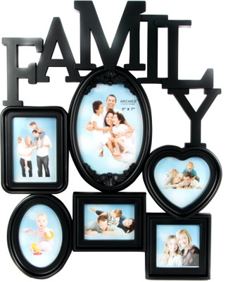 Shree Shyam Crafts Generic Photo Frame(Black, 6 Photos)