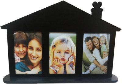 

Fabionic MDF Photo Frame(Black, 3 Photos)