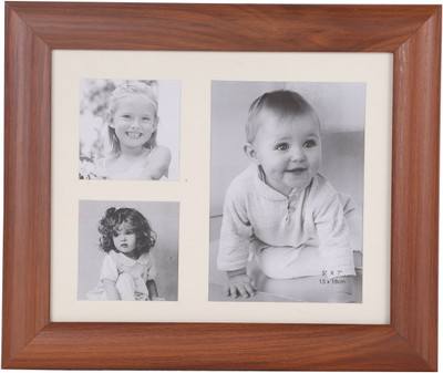 JB Collection Generic Photo Frame(Brown, 3 Photos)