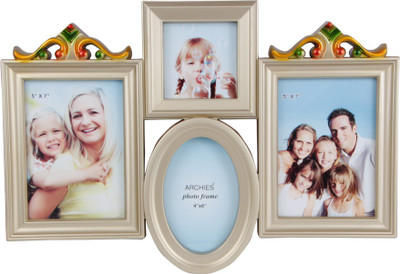 Archies Frames Generic Photo Frame(Gold, 4 Photos)