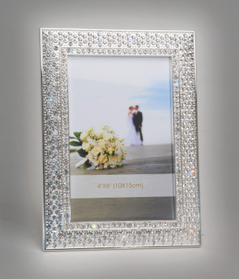Melange Silver-plated Photo Frame(Silver, 1 Photos)