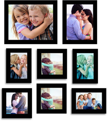 

MakeHomeHappy MDF Photo Frame(Black, 8 Photos)