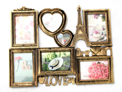 

Empreus MDF Photo Frame(Gold, 7 Photos)