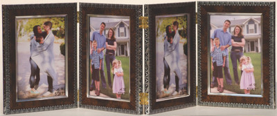 Niteo Generic Photo Frame(Brown, Silver, 4 Photos)