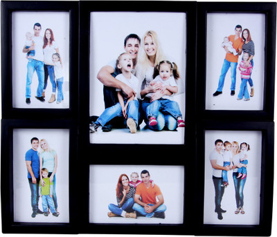

Shree Shyam Crafts Generic Photo Frame(Black, 6 Photos)