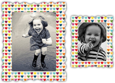 NOURiSH Rectangular Photo Frame Fridge Magnet Pack of 2(Multicolor)