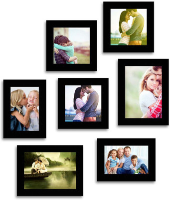 

MakeHomeHappy MDF Photo Frame(Black, 7 Photos)