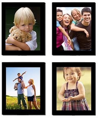 

A & M Wood Photo Frame(Black, 4 Photos)