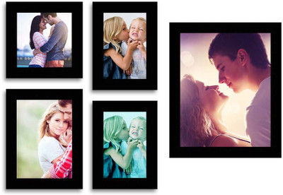 

MakeHomeHappy MDF Photo Frame(Black, 5 Photos)