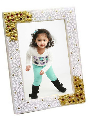 

eCraftIndia Generic Photo Frame(White, Gold, 1 Photos)