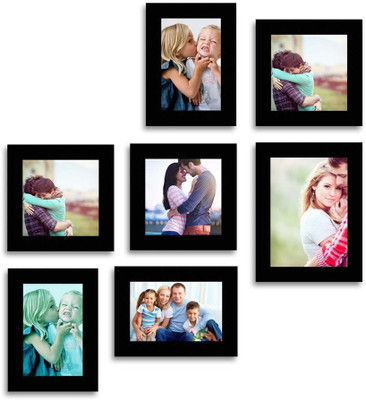 MakeHomeHappy MDF Photo Frame(Black, 7 Photos)