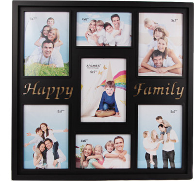 

Shree Shyam Crafts Generic Photo Frame(Black, 7 Photos)