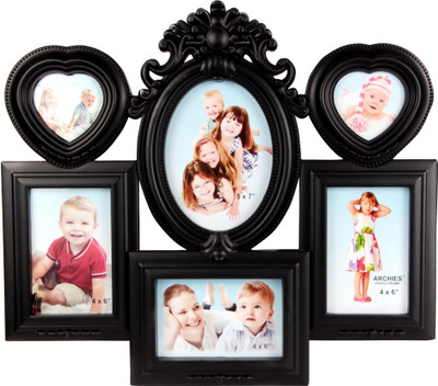 Shree Shyam Crafts Generic Photo Frame(Black, 6 Photos)
