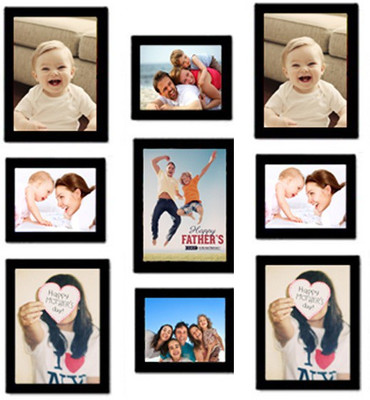 

Desi Frame MDF Photo Frame(Black, 9 Photos)