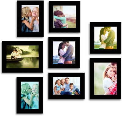 

MakeHomeHappy MDF Photo Frame(Black, 8 Photos)