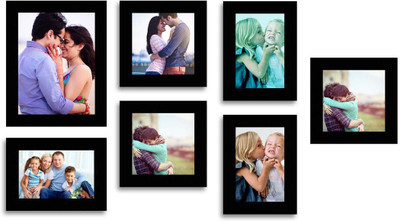 

MakeHomeHappy MDF Photo Frame(Black, 7 Photos)