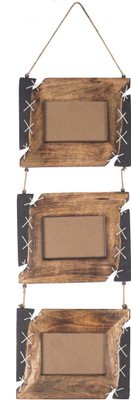 

Zuniq Wood Photo Frame(Brown, Black, 3 Photos)