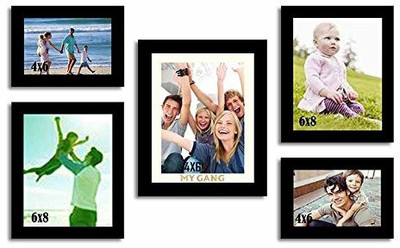 

Desi Frame MDF Photo Frame(Black, 5 Photos)