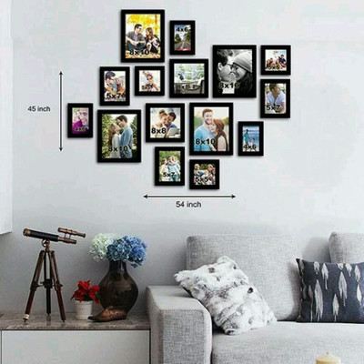 

Heritagecrafts MDF Photo Frame(Black, 15 Photos)