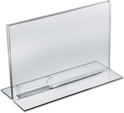 

Delite Acrylic Display Stand with Card Holder A4 Size Right Angled - 2 Pc Set - 8.5 x 12 inch Plain(1 GB, Transparent)