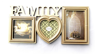 

Empreus MDF Photo Frame(Gold, 3 Photos)