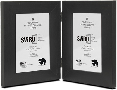 12% OFF on Sviru Glass Photo Frame(Black, 2 Photos)