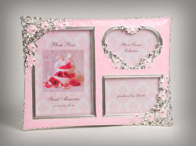 

Melange Silver-plated Photo Frame(Silver, 3 Photos)