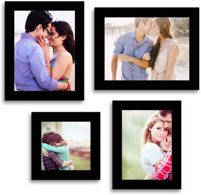 

MakeHomeHappy MDF Photo Frame(Black, 4 Photos)