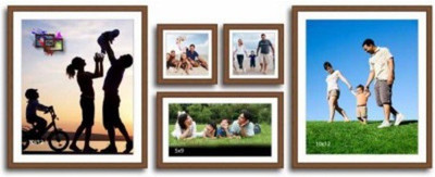 

Desi Frame MDF Photo Frame(Brown, 5 Photos)