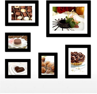 Desi Frame MDF Photo Frame(Black, 6 Photos)