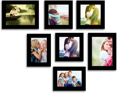 

MakeHomeHappy MDF Photo Frame(Black, 7 Photos)