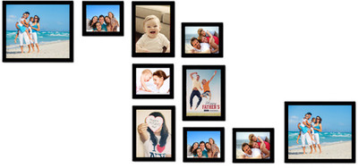 

Desi Frame MDF Photo Frame(Black, 10 Photos)