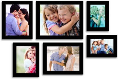 

MakeHomeHappy MDF Photo Frame(Black, 6 Photos)