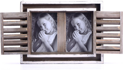

Scrafts Wood Photo Frame(White, 2 Photos)
