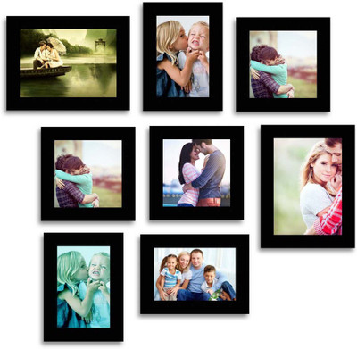 

MakeHomeHappy MDF Photo Frame(Black, 8 Photos)