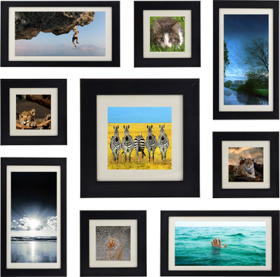 

Swadesi Stuff MDF Photo Frame(Black, 9 Photos)